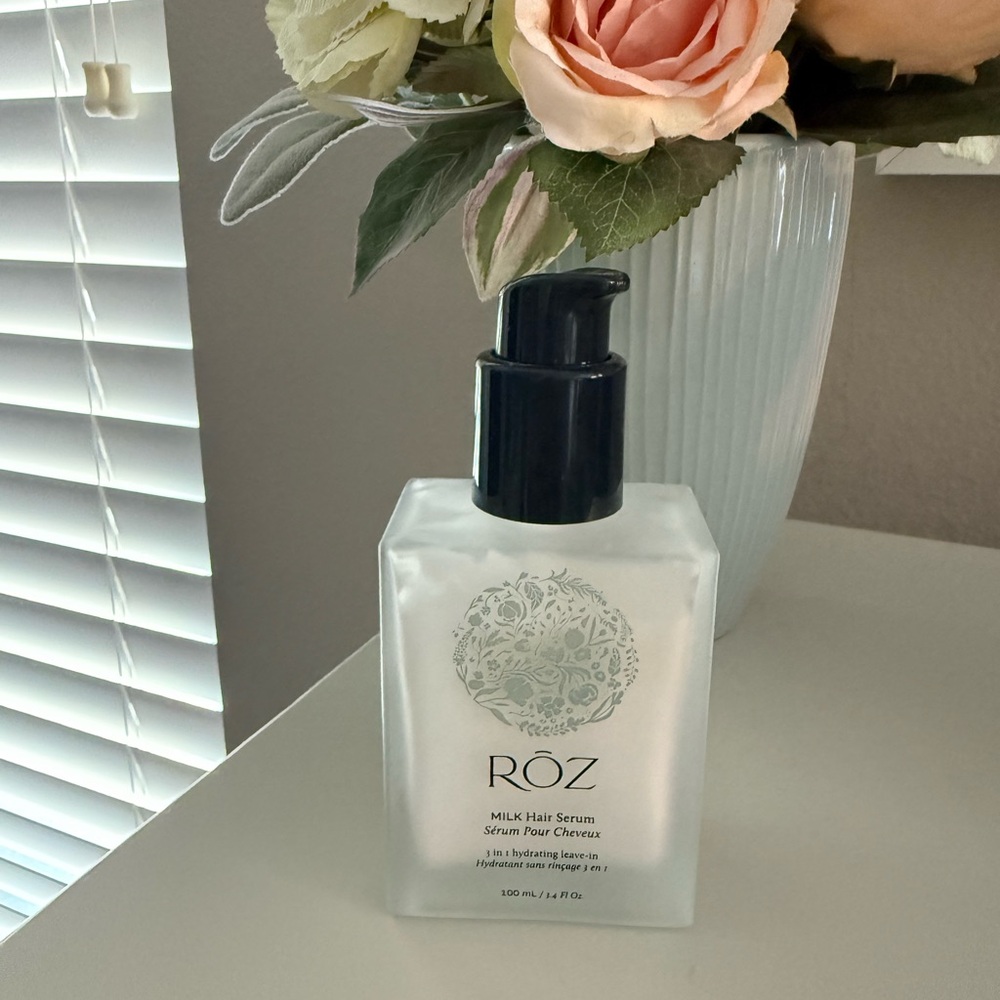 ROZ Milk Hair Serum - Frosted Bottle with Black Pump
